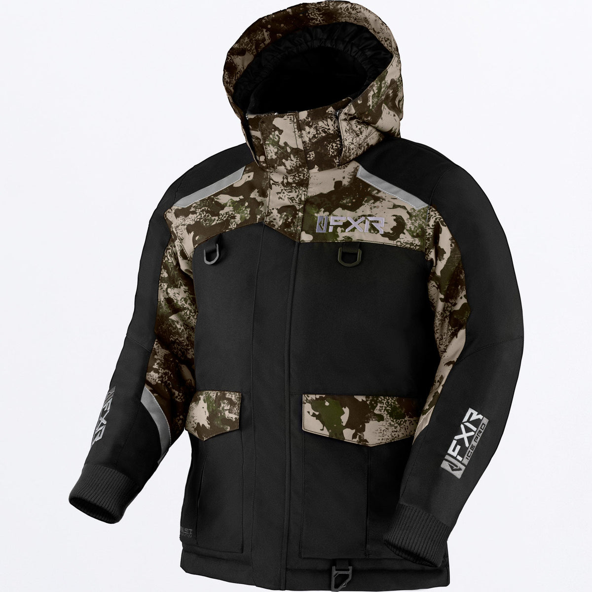 FXR Barn Excursion Skoterjacka i svart/Army Camo