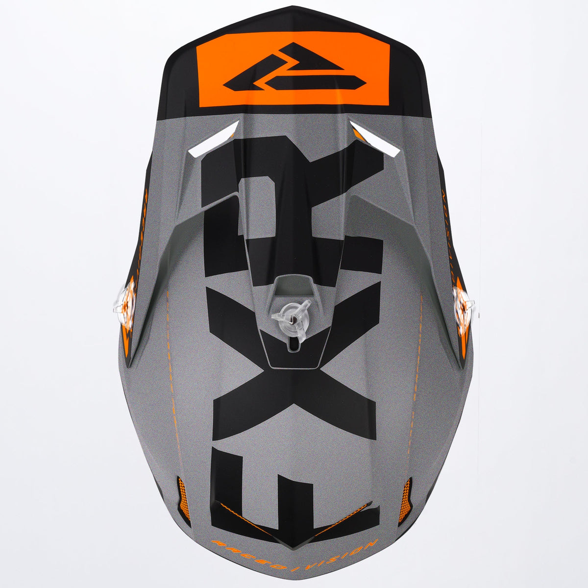 ClutchEvo_Helmet_BlackLtGreyOrange_200609-1005_top
