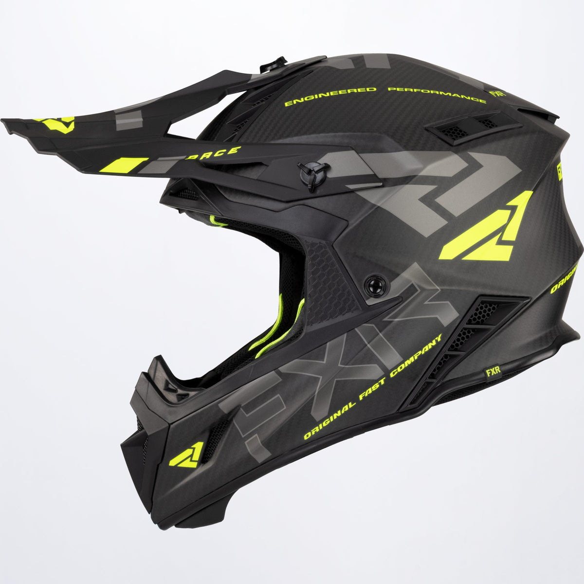 FXR Helium Carbon Skoterhjälm med D-Ring