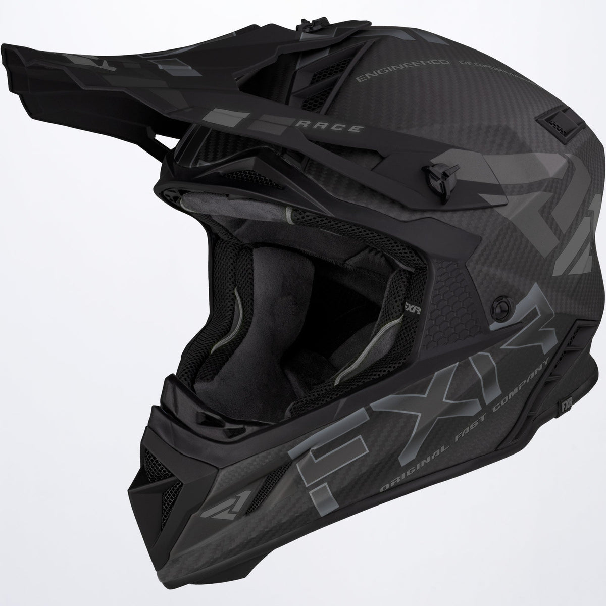 FXR Helium Carbon Alloy Skoterhjälm med D-Ring