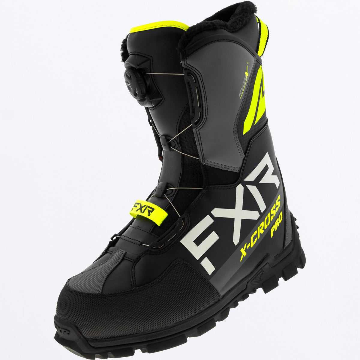 FXR X-Cross Pro BOA skoterkängor i svart/Hi-Vis
