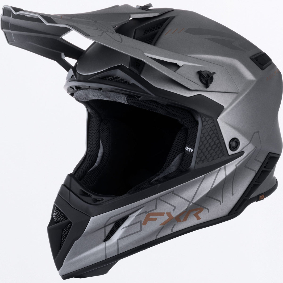 FXR Helium Prime skoterhjälm i Titanium/Kash