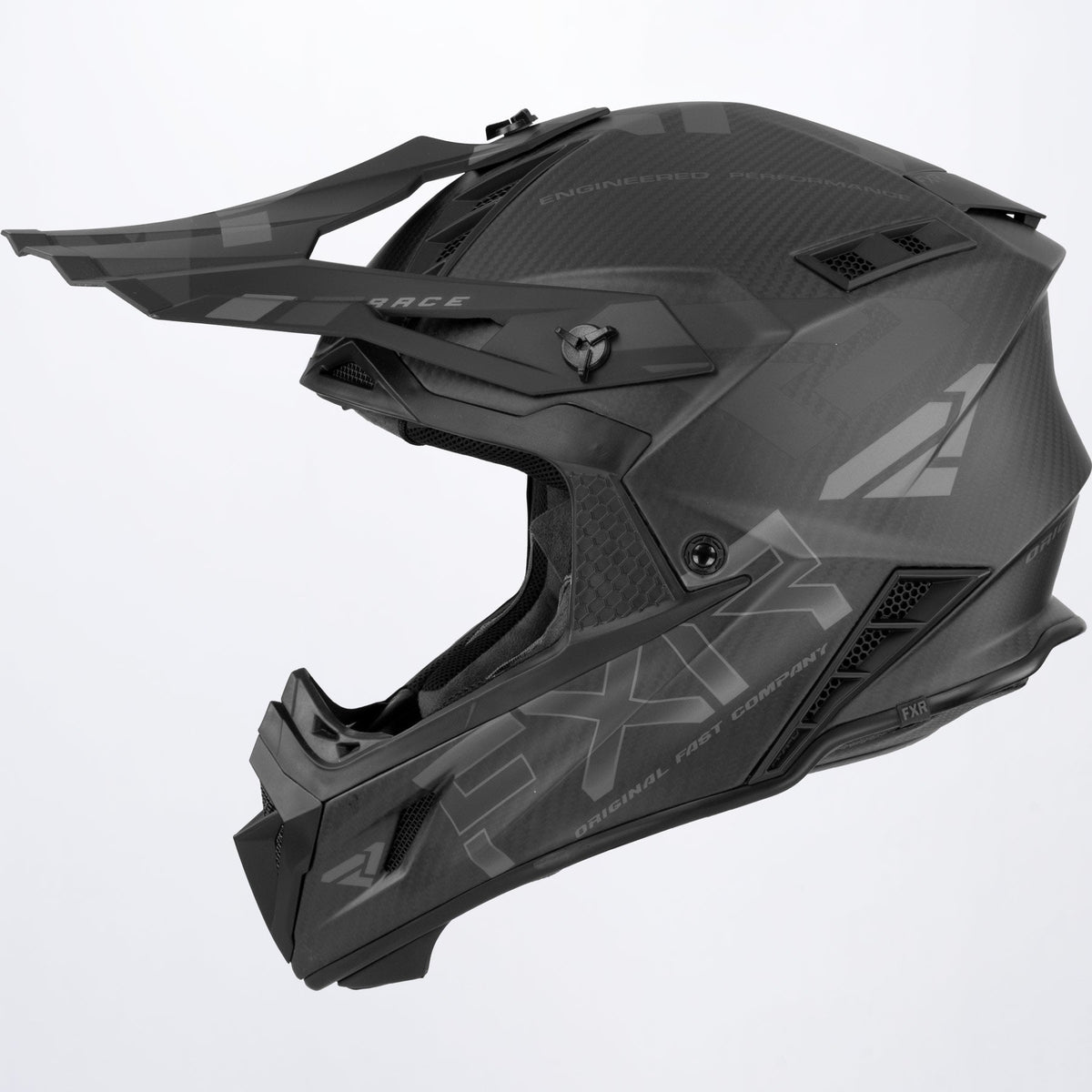 FXR Helium Carbon Alloy Skoterhjälm med FIDLOCK