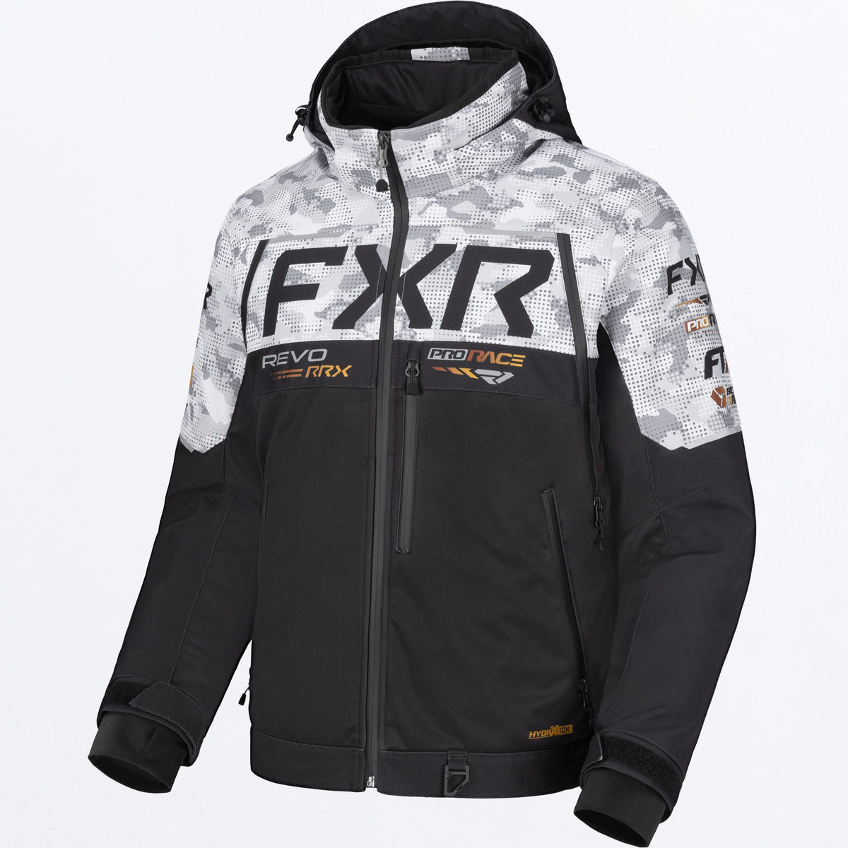 FXR Herr Revo RRX 2-in-1 Skoterjacka i Blk/Wht Camo/Kash