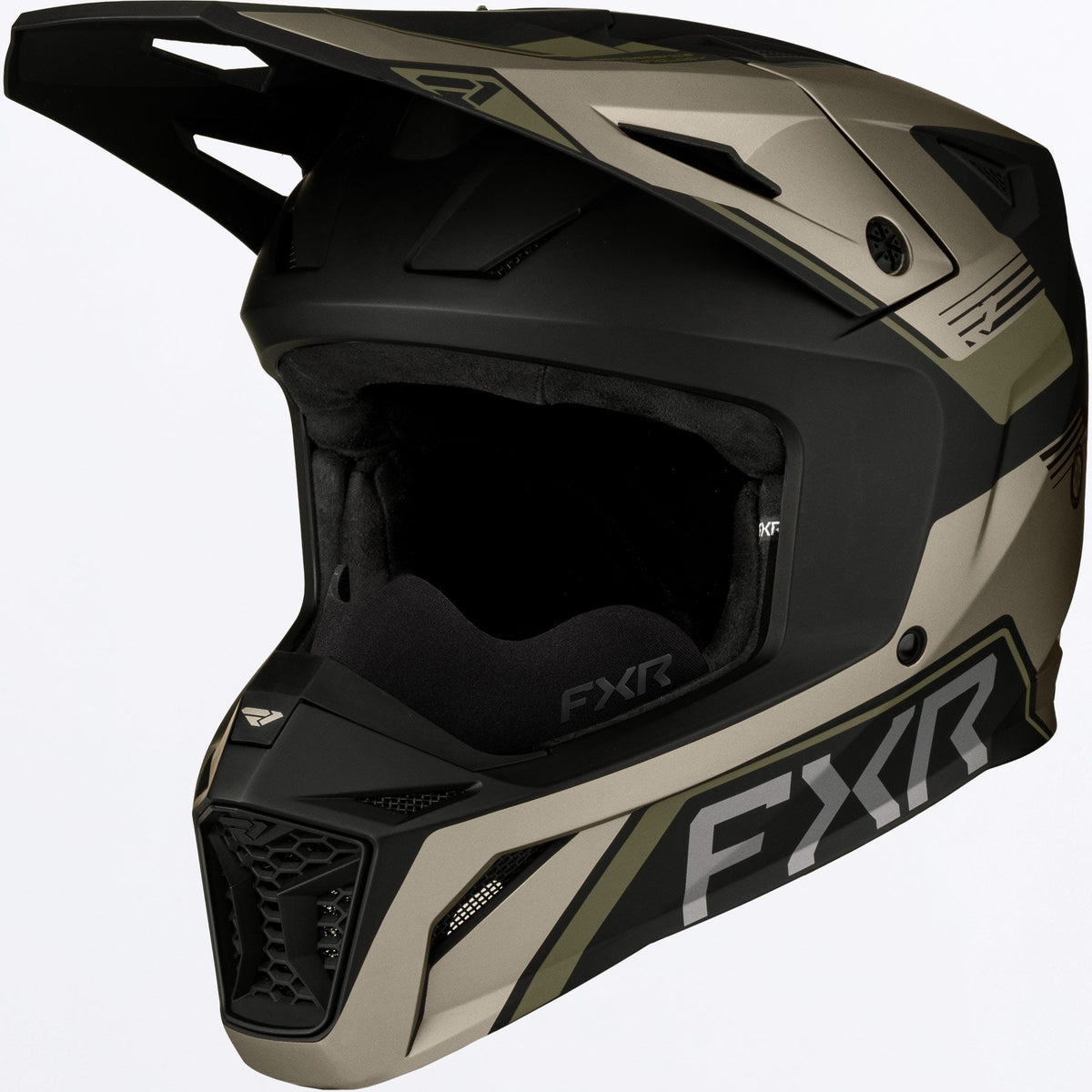 FXR Apex Snow Skoterhjälm - Stone/Moss