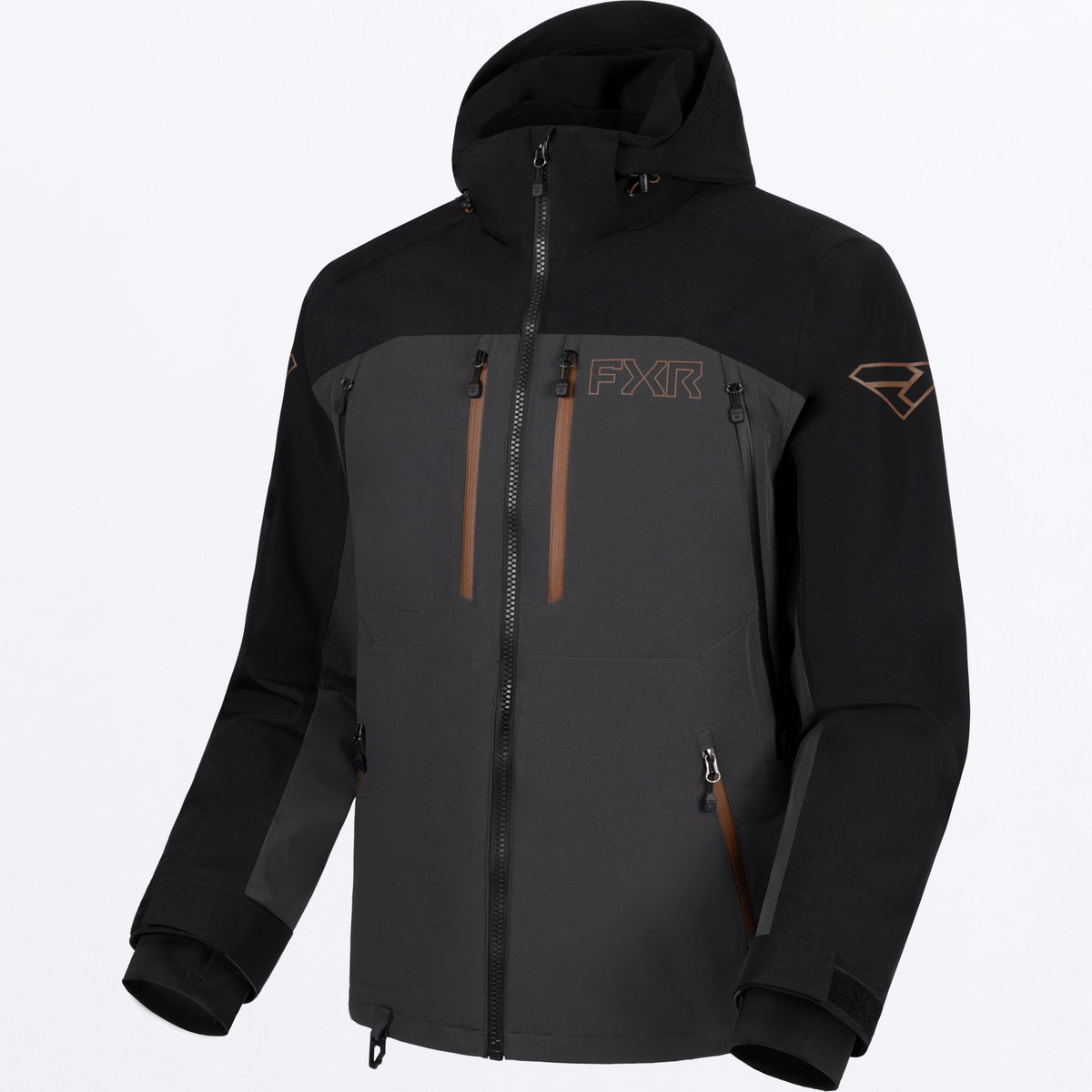 FXR Herr Helium Pro 3-in-1 Skoterjacka i svart/Asphalt