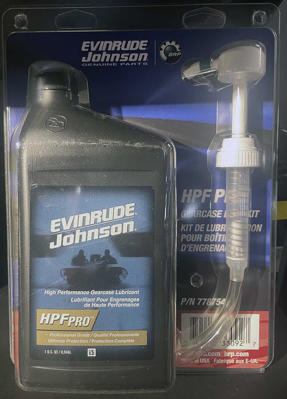 HPF PRO Växelhusolja Evinrude Johnson 946 ml inkl pump