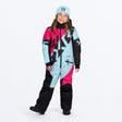 FXR Barn Cold Cross CX Skoteroverall i Maui Blue/Razz