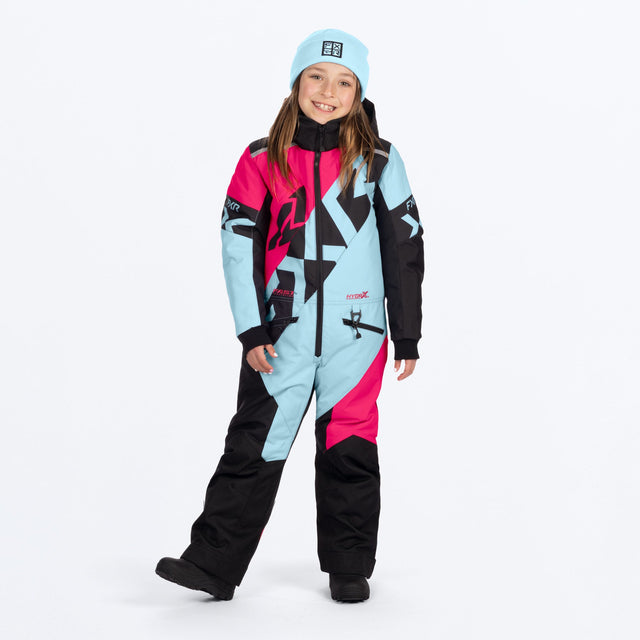 FXR Barn Cold Cross CX Skoteroverall i Maui Blue/Razz