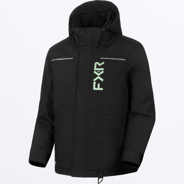 FXR Barn Kicker Skoterjacka i svart/Lt. Sage