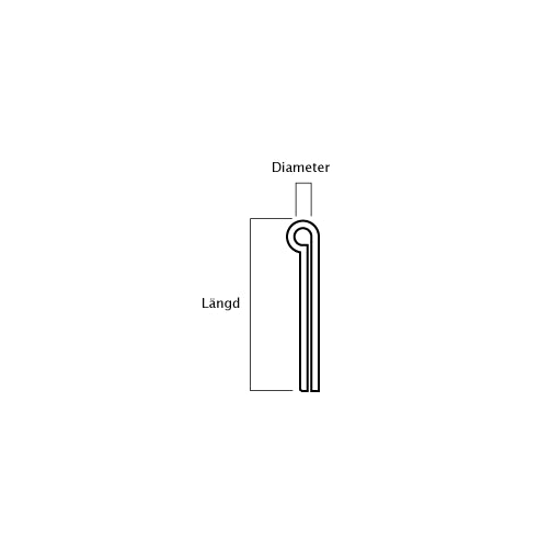 Saxpinne Längd 50 Diam. 4