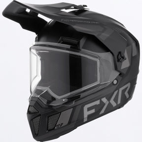 FXR Junior Clutch X Skoterhjälm med Dual Shield i Black Ops