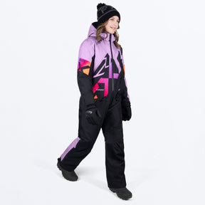 FXR Junior Cold Cross CX Skoteroverall i svart/Lilac Glow