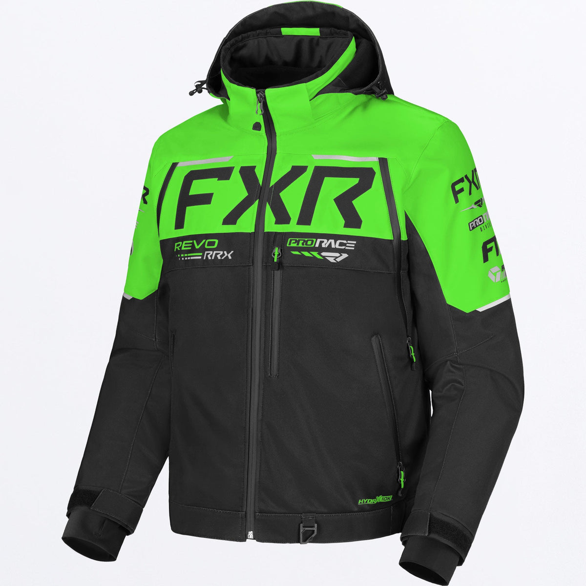 FXR Herr Revo RRX 2-in-1 Skoterjacka i Blk/limegrön