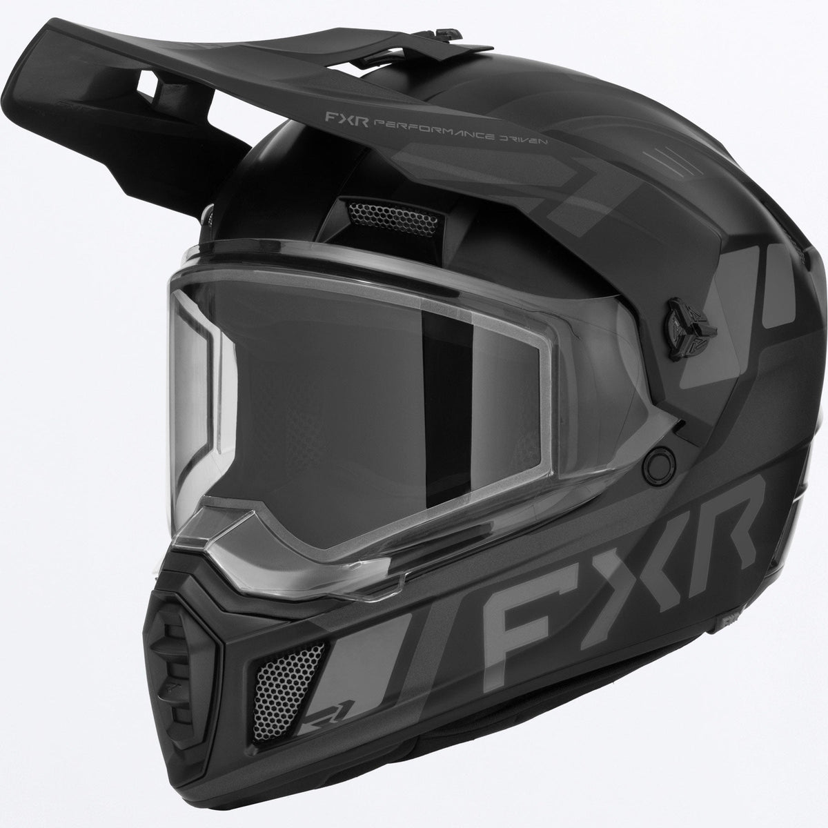 FXR Clutch X Skoterhjälm med Dual Shield i Black Ops