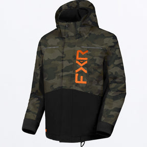 FXR Barn Kicker Skoterjacka i Army Camo/orange