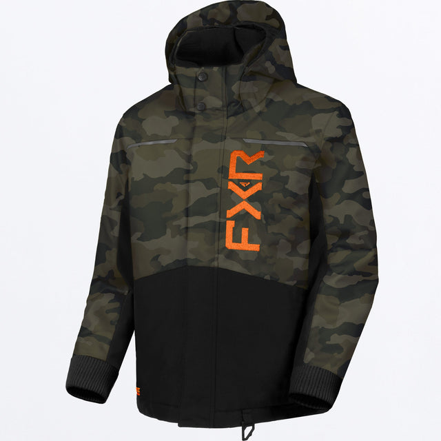 FXR Barn Kicker Skoterjacka i Army Camo/orange