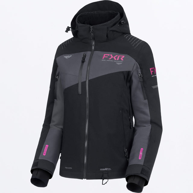 FXR Dam Edge 2-in-1 Skoterjacka i svart/Asphalt