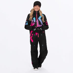 FXR Dam Cold Cross CX F.A.S.T. Skoteroverall i svart/Razz-Blue Fade