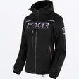 FXR Dam Maverick Skoterjacka i svart/Muted Grape Fade