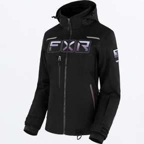 FXR Dam Maverick Skoterjacka i svart/Muted Grape Fade