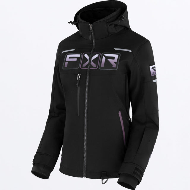 FXR Dam Maverick Skoterjacka i svart/Muted Grape Fade