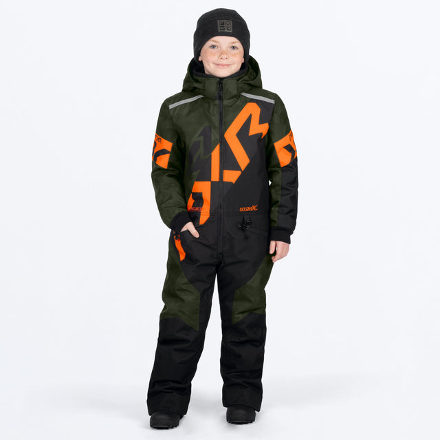 FXR Barn Cold Cross CX Skoteroverall i Army Camo/orange