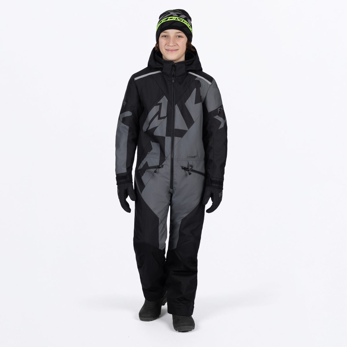 FXR Junior Cold Cross CX Skoteroverall i svart/koksgrå