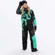 FXR Dam Cold Cross CX Lite Skoteroverall i svart/Asphalt/mintgrön