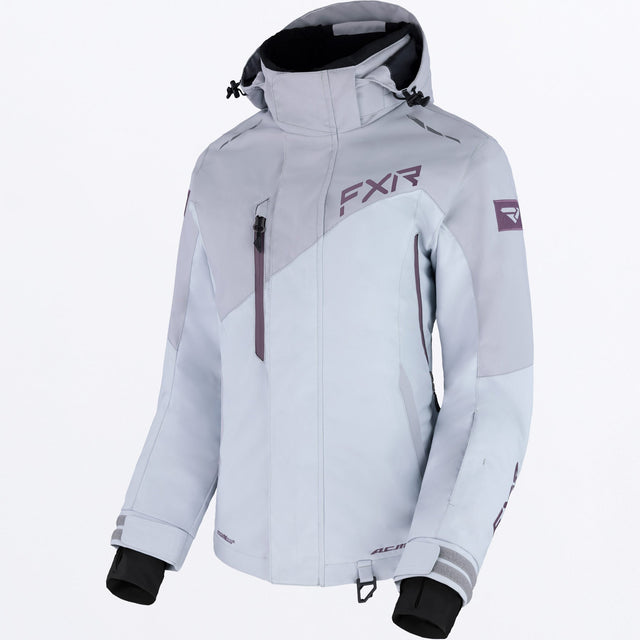 FXR Dam Edge Skoterjacka i grå/Muted Grape
