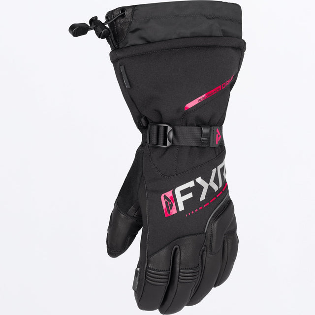 FXR Fusion skoterhandskar för dam i svart/Razz
