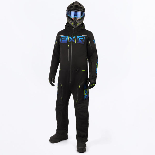 FXR Herr Maverick Lite Skoteroverall i svart/blå/Hi-Vis