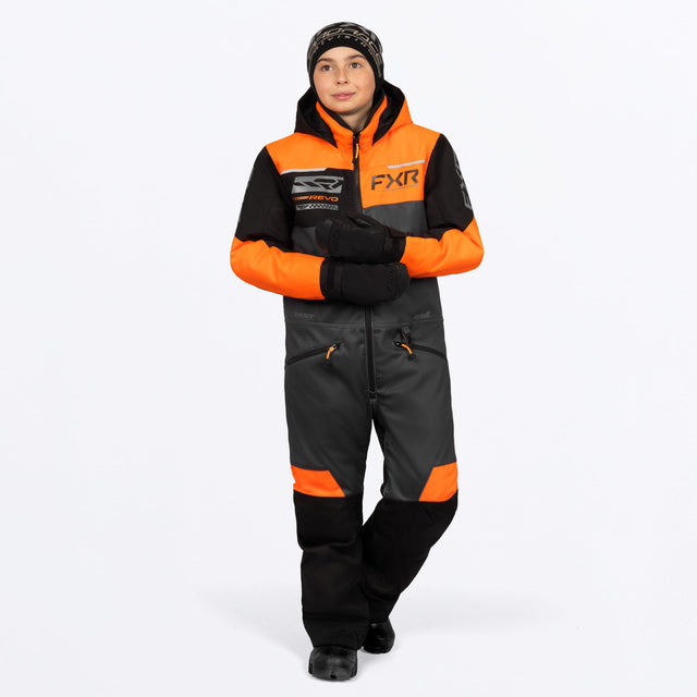 FXR Junior Revo Skoteroverall i Asphalt/orange/Ti