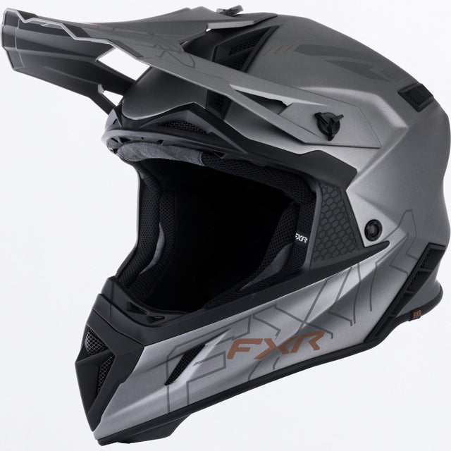 FXR Helium Prime skoterhjälm i Titanium/Kash