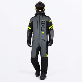 FXR Herr Helium Lite Skoteroverall i koksgrå/Hi-Vis