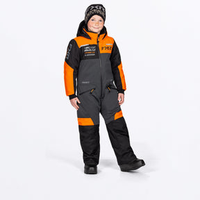 FXR Barn Revo Skoteroverall i Asphalt/orange/Ti