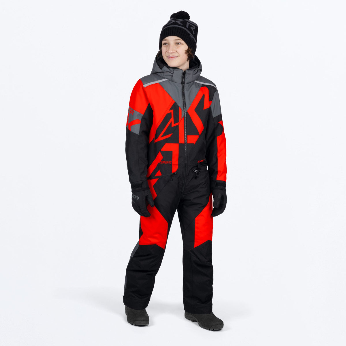FXR Junior Cold Cross CX Skoteroverall i röd/svart