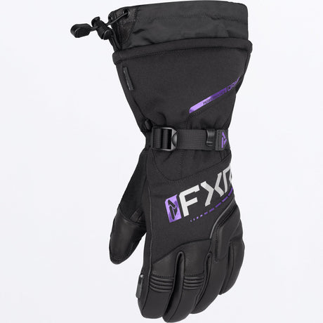 FXR Fusion skoterhandskar för dam i svart/Amethyst