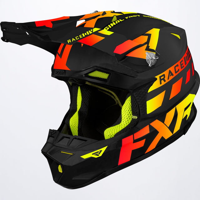 FXR Blade Race Div Skoterhjälm i svart/Inferno