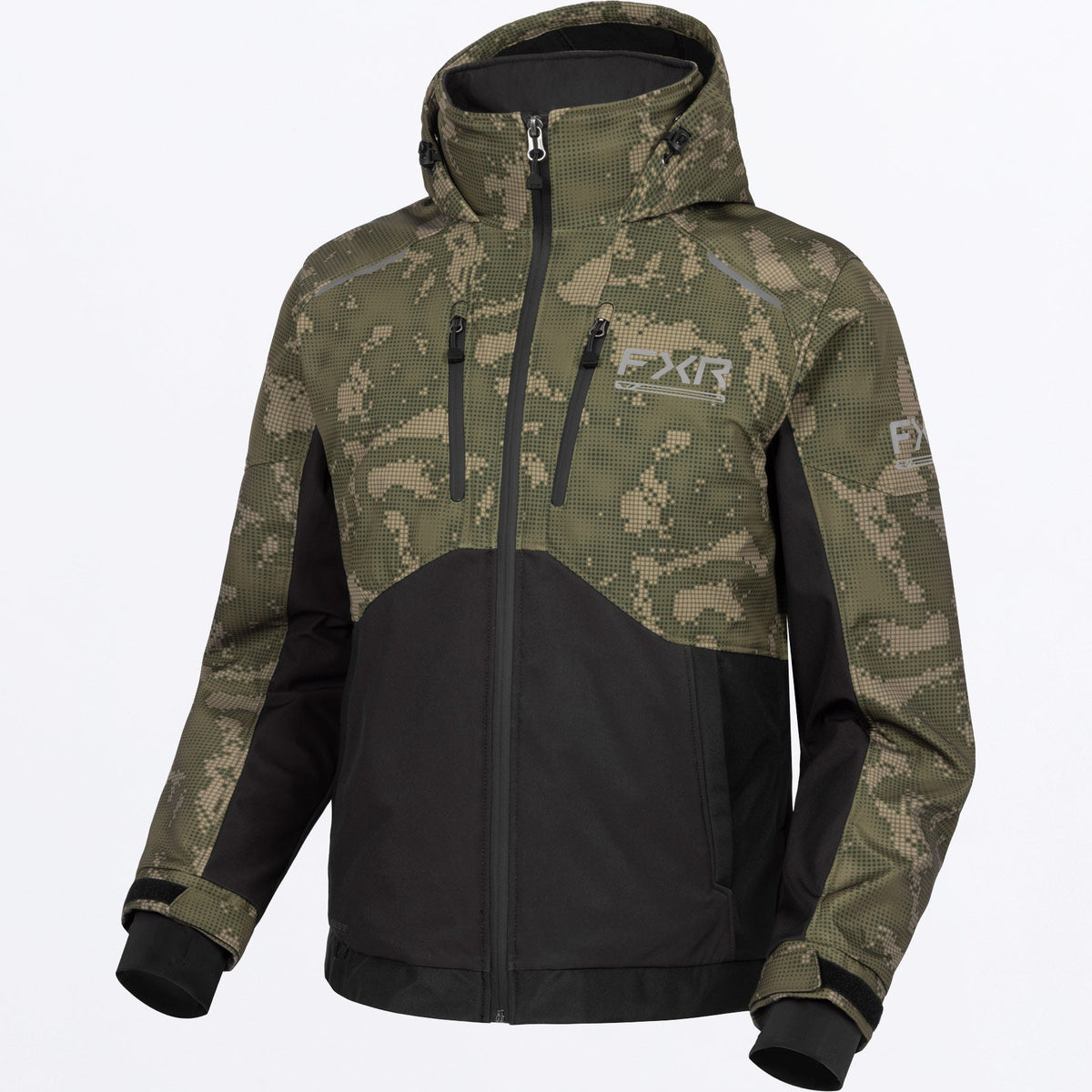 FXR Herr Evolution FX Tech Shell Skoterjacka i Moss Shift Cover/Blk
