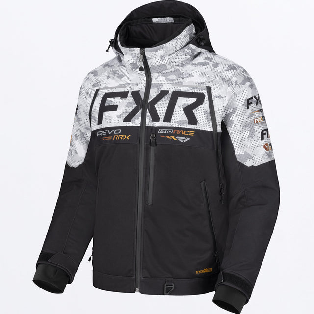 FXR Herr Revo RRX 2-in-1 Skoterjacka i Blk/Wht Camo/Kash