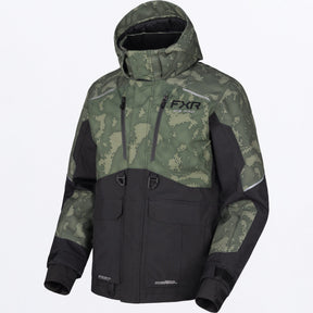 FXR Herr Excursion FX Skoterjacka i svart/Moss Shift Cover