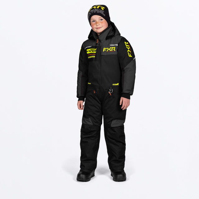 FXR Barn Revo Skoteroverall i svart/Hi-Vis/Org