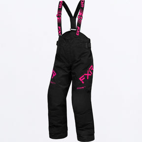FXR Junior Clutch skoterbyxor i svart/fuchsia