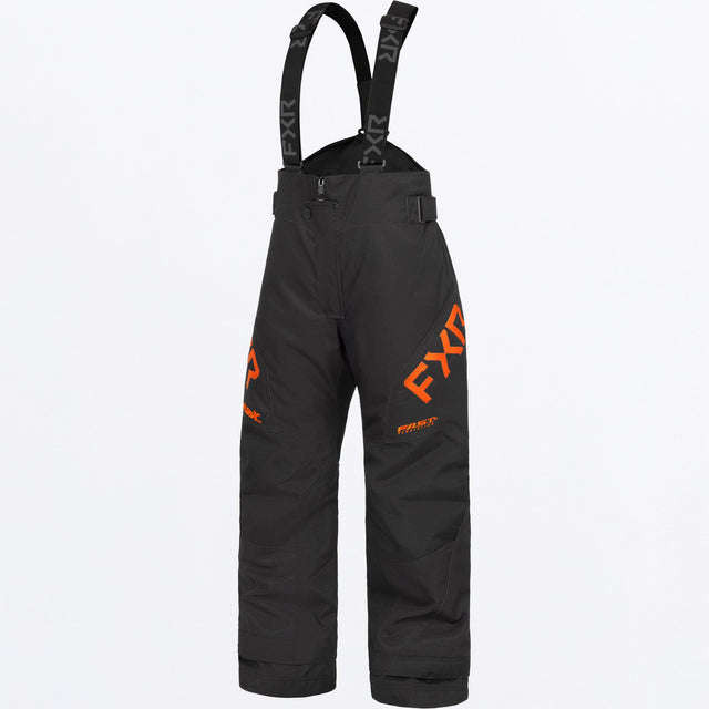 FXR Child Clutch skoterbyxor för barn i svart/orange