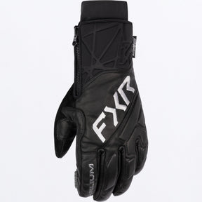 FXR Herr Helium Leather Short Cuff Skoterhandskar i svart