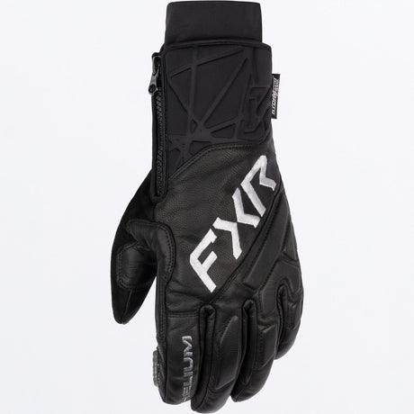 FXR Herr Helium Leather Short Cuff Skoterhandskar i svart