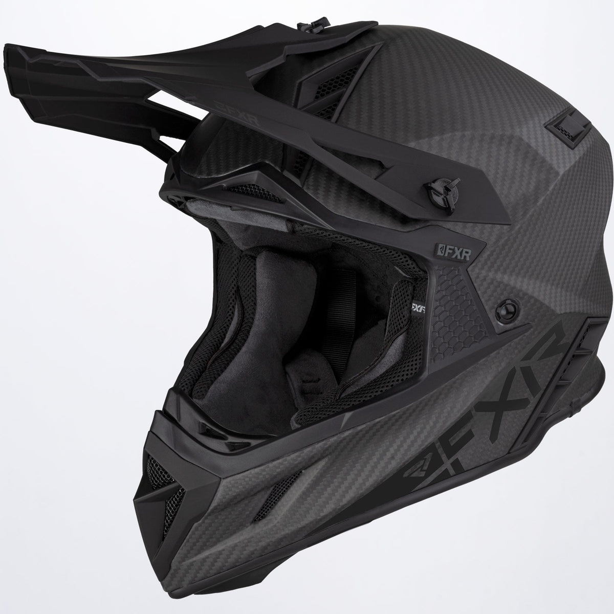 FXR Helium Carbon Skoterhjälm med D-Ring