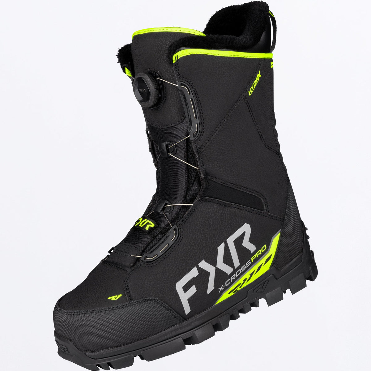 FXR X-Cross Pro BOA skoterkängor i svart/Hi-Vis