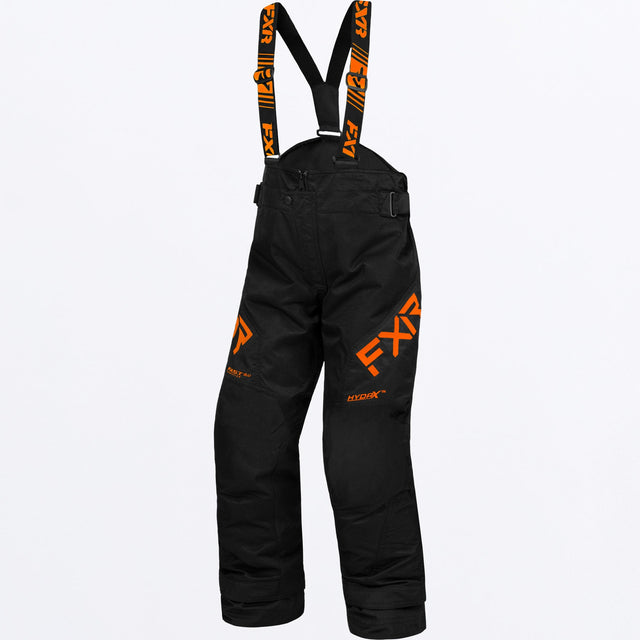 FXR Junior Clutch skoterbyxor i svart/orange